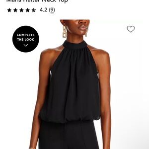 Alice + Olivia Black Halter Blouse
